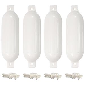 vidaXL Bootsfender 4 Stk. Wei&szlig; &Oslash; 14x50 cm PVC