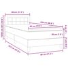 vidaXL Boxspringbett mit Matratze Schwarz 80x220 cm Samt