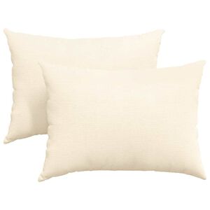 vidaXL Sofakissen 2 St&uuml;ck Creme 70 x 50 cm Cordstoff