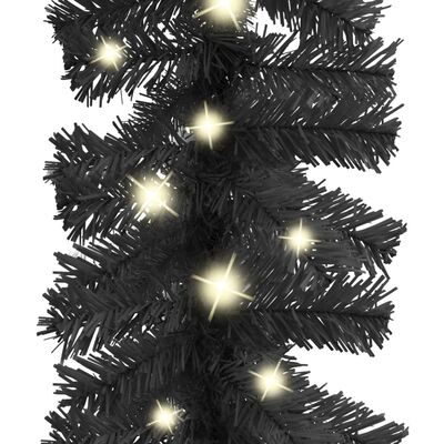 vidaXL Weihnachtsgirlande mit LED 10 m Schwarz