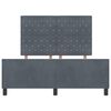 vidaXL Boxspringbett mit Kopfteil Dunkelgrau 160 x 200 cm Samt