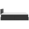 vidaXL Ottoman-Bett mit Matratze Schwarz 120x200 cm Kunstleder