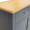 vidaXL Sideboard 90x33,5x83 cm Massivholz Eiche