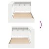 vidaXL B&uuml;cherregal-Bett mit Kopfteil Wei&szlig; 100 x 200 cm Holzwerkstoff