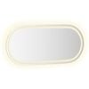 vidaXL LED-Badspiegel 80x35 cm Oval