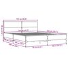 vidaXL Bettgestell R&auml;uchereiche 120x200 cm Holzwerkstoff und Metall