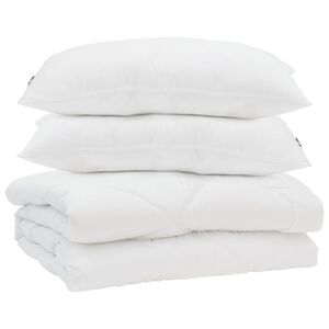 vidaXL Sommerdecke mit Kissen 3 pcs Wei&szlig; Mikrofaser