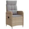 vidaXL Verstellbarer Gartenstuhl mit Kissen 57 x 63 x 112 cm