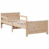 vidaXL Bettrahmen mit Matratze Braun 80 x 200 cm Massives Kiefernholz