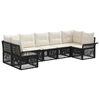 vidaXL Gartensofa-set 7 stk. 7-Sitzanzahl Schwarz Poly-Rattan