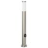 vidaXL Pollerleuchte mit Auslass 80 cm Edelstahl IP44