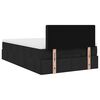 vidaXL Ottoman-Bett mit Matratze Schwarz 120x190 cm Stoff