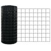 vidaXL Zaun mit Pfosten Grau 0,8 x 25 m Stahl