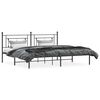vidaXL Bettgestell mit Kopfteil Metall Schwarz 200x200 cm