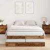 vidaXL Aufbewahrungsbettgestell Altholz 160 cm Holzwerkstoff