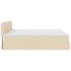 vidaXL Ottomane Bett mit Matratze & LEDs Creme 180x200 cm Stoff