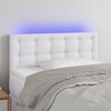 vidaXL LED Kopfteil Wei&szlig; 80x5x78/88 cm Kunstleder