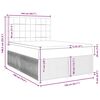 vidaXL Boxspringbett mit Matratze Hellgrau 140x190 cm Stoff