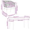 vidaXL 5-tlg. Garten-Essgruppe mit Kissen Grau Poly Rattan Glas