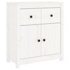 vidaXL Sideboard Wei&szlig; 70x35x80 cm Massivholz Kiefer