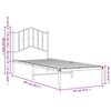 vidaXL Bettgestell mit Kopfteil Metall Schwarz 80x200 cm