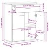 vidaXL Sideboard Hochglanz-Wei&szlig; 60x30x75 cm Holzwerkstoff