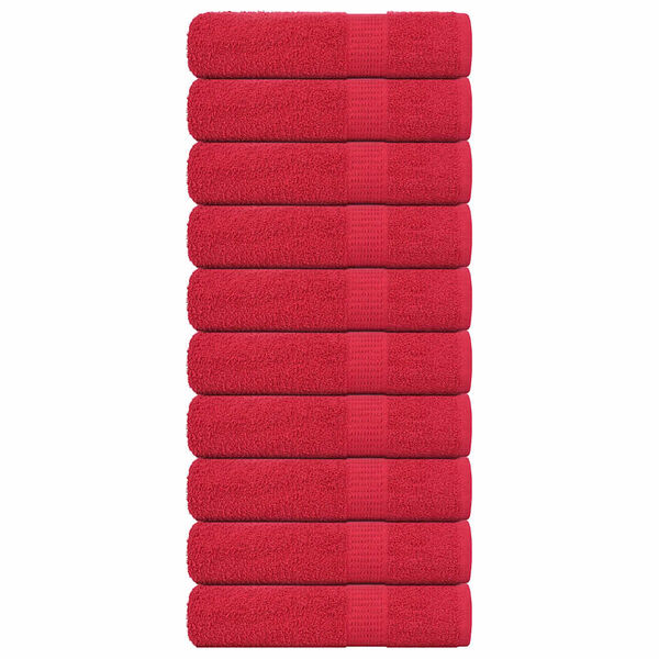 vidaXL Handt&uuml;cher FROGN 10 Stk. Rot 50x100 cm 360 g/m&sup2;