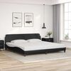 vidaXL Bettgestell "Dover" Schwarz 193x203 cm Kunstleder