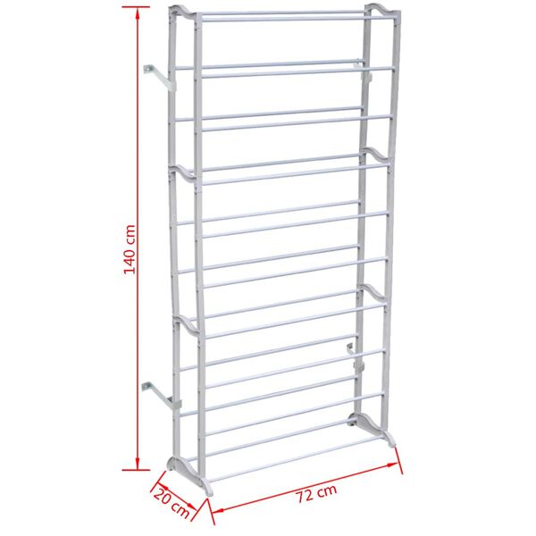 Schuhregal f&uuml;r 40 Paar Schuhe Schuhschrank 140cm