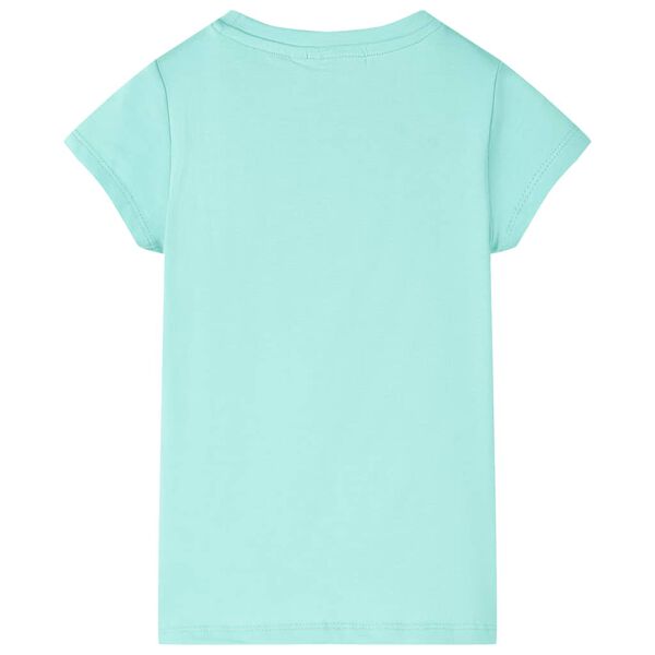 Kinder-T-Shirt Helles Minzgr&uuml;n 128