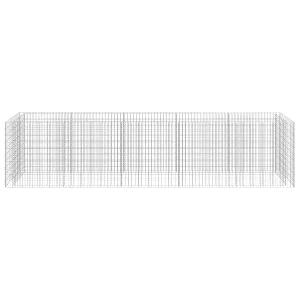 vidaXL Gabionen-Hochbeet Verzinkter Stahl 450&times;90&times;100 cm