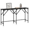 vidaXL Konsolentisch Schwarz Eichen-Optik 140 x 29 x 75 cm