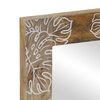 vidaXL Badspiegel Grau 50x3x70 cm Massivholz Mango