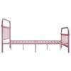 vidaXL Bettgestell Rosa Metall 120x200 cm