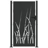 vidaXL Gartentor Schwarz 85 x 180 cm Pulverbeschichteter Stahl