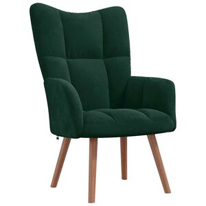 vidaXL Relaxsessel Dunkelgr&uuml;n Samt