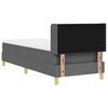 vidaXL Boxspringbett mit Matratze Dunkelgrau 80 x 200 cm Stoff
