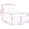 vidaXL Boxspringbett mit Matratze Taupe 140x200 cm Stoff