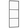vidaXL Schiebet&uuml;r mit Beschlag Schwarz 76x205 cm ESG-Glas