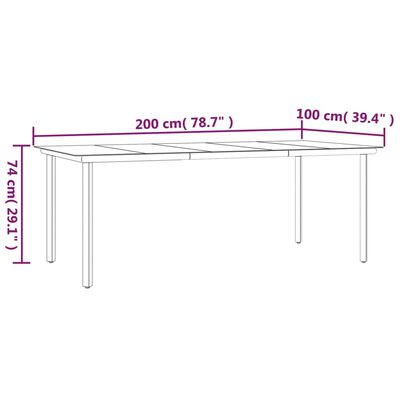 vidaXL 7-tlg. Garten-Essgruppe mit Kissen Poly Rattan und Stahl