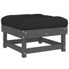vidaXL 4-tlg. Garten-Lounge-Set mit Kissen Grau Massivholz
