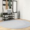 vidaXL Teppich HUARTE Kurzflor Weich und Waschbar Grau &Oslash; 200 cm