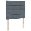 vidaXL Ottoman-Bett mit Matratzen & LEDs Dunkelgrau 120x190 cm Samt