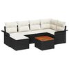 vidaXL Gartensofa-set 7 stk. Schwarz Poly-Rattan