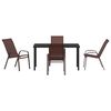 vidaXL Garten Essgruppe 5 pcs Braun und Schwarz