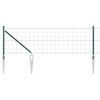 vidaXL Euro-Zaun mit Spitzen 50 x 0,4 m PVC-beschichteter Stahl Gr&uuml;n