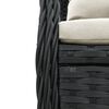 vidaXL 3-tlg. Bistro-Set mit Kissen Schwarz Poly Rattan