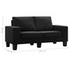 vidaXL 2-Sitzer-Sofa Schwarz Stoff