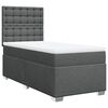 vidaXL Boxspringbett mit Matratze Dunkelgrau 80x200 cm Stoff