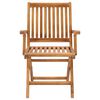 vidaXL Gartenst&uuml;hle 2 Stk. mit Cremewei&szlig;en Kissen Teak Massivholz